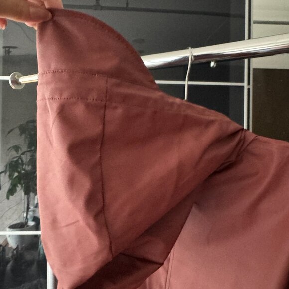 RAINS Raincoat Curve Long Belted Jacket  Maroon - Picture 6 of 14